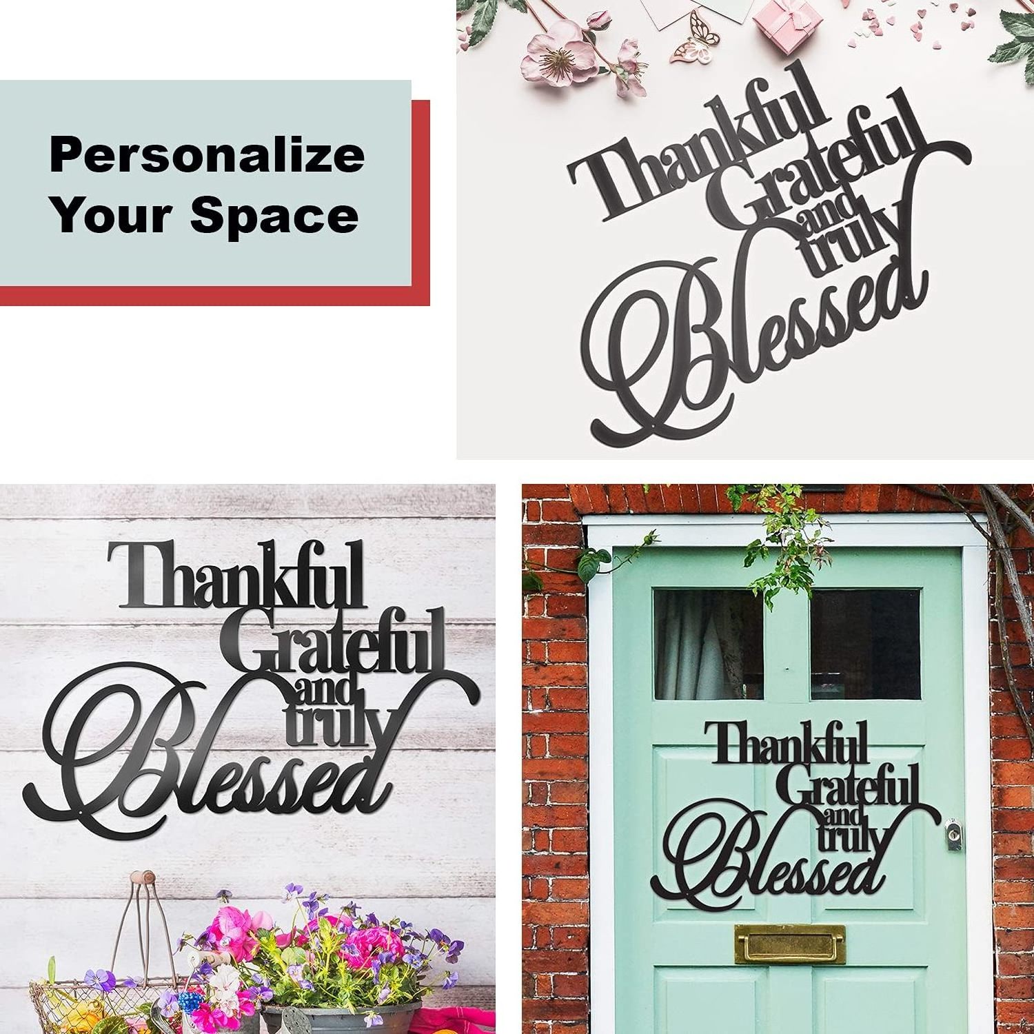 Acrylic Wall Decals Living Room Quotes Bible Wall Stickers Blessed Wall Signs for Home Decor