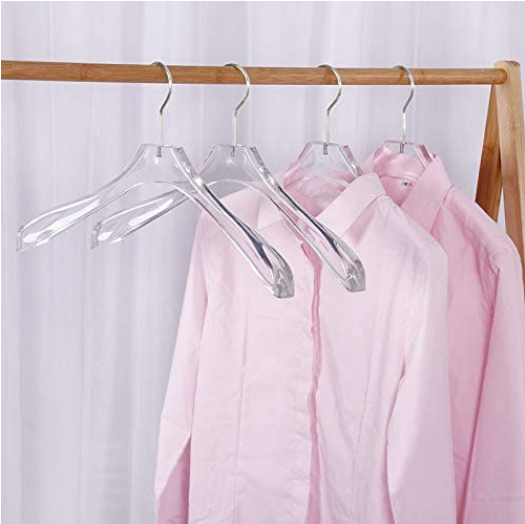 Quality Clear Acrylic Clothing Hangers Curved Stylish Clothes Hanger  Coat Hanger for Dress Suit Closet Organizer