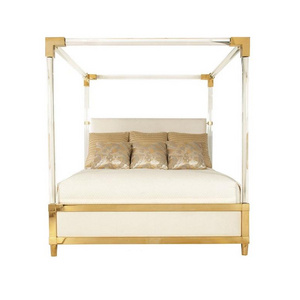 Acrylic Canopy Upholstered Bed acrylic crib