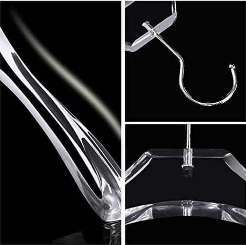 Quality Clear Acrylic Clothing Hangers Curved Stylish Clothes Hanger  Coat Hanger for Dress Suit Closet Organizer