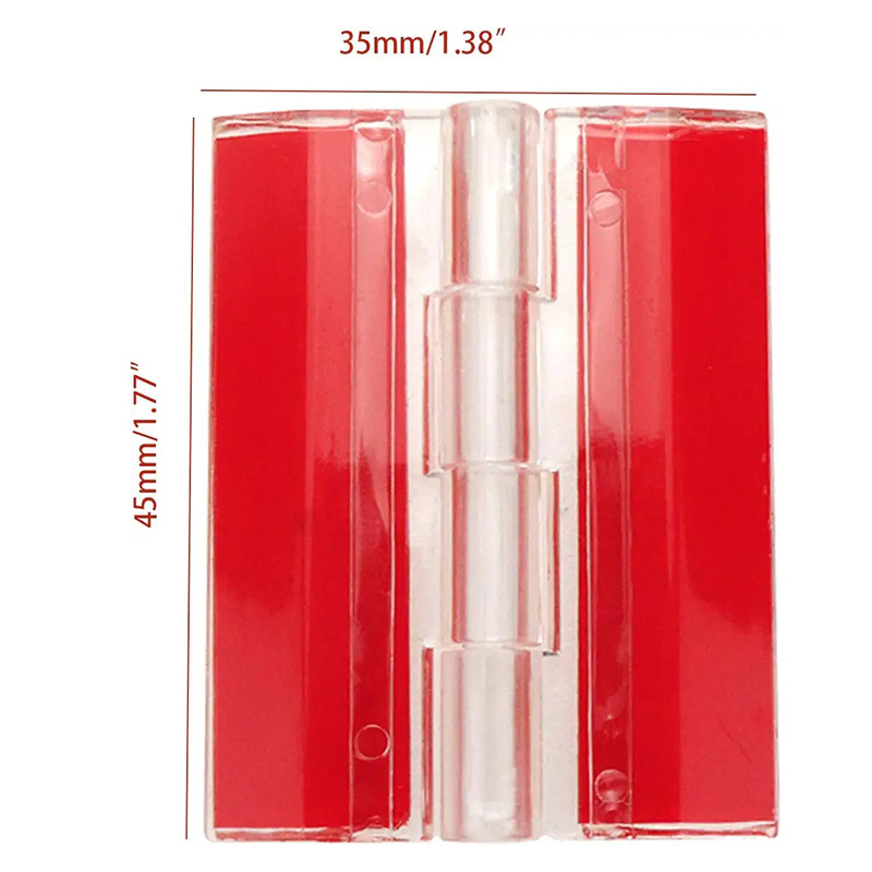 Self-Adhesive Clear Acrylic Hinge Transparent Plastic Acrylic Continuous Piano Hinge for DIY Transparent Box Display Stand