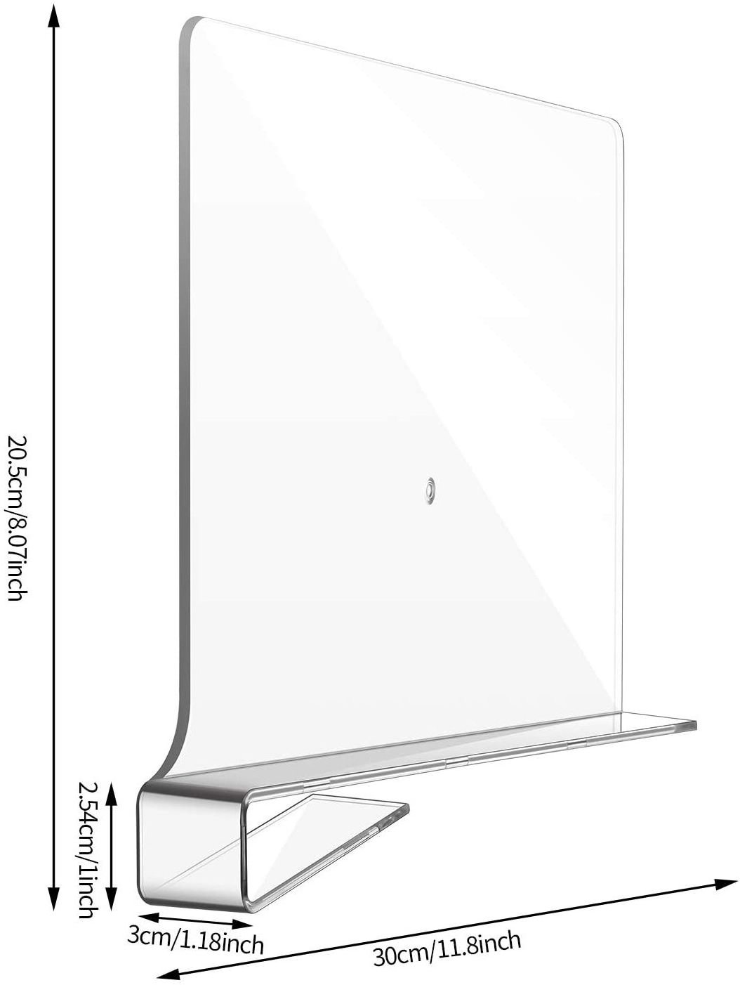 Clear Acrylic Divider Shelf for Wood Shelves and Clothes Organizer Purses Separators