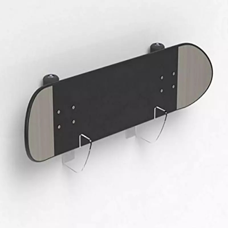 Custom Wall Mounted Skateboard Display Rack Clear Black Acrylic Snowboards Wall Mount Hanger for Skate Home Organizer