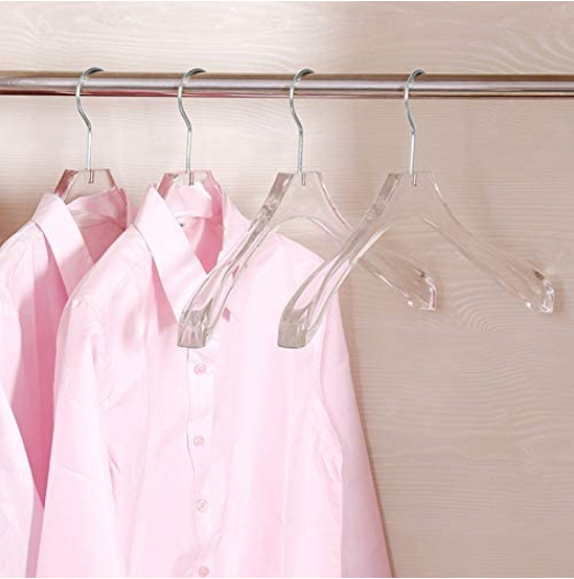 Quality Clear Acrylic Clothing Hangers Curved Stylish Clothes Hanger  Coat Hanger for Dress Suit Closet Organizer