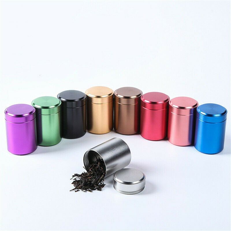 Metal tobacco storage box smell proof aluminum alloy herb saver box stash jar container can smoking accessories