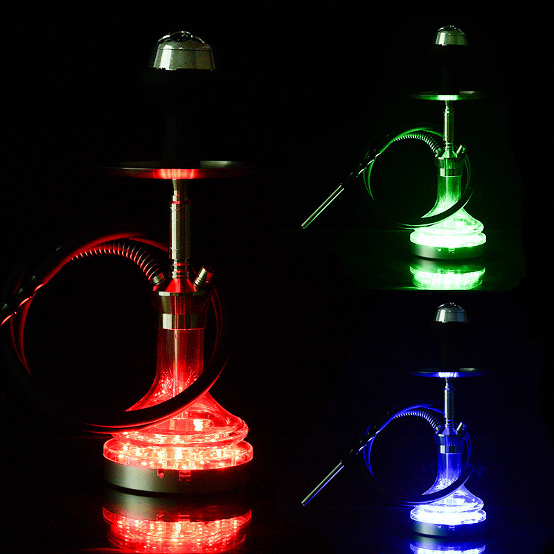 15cm Diameter 6inch LED Shisha Hookah Light Base Remote Control 16 Colors Light KTV Bar Chargeable Lamp