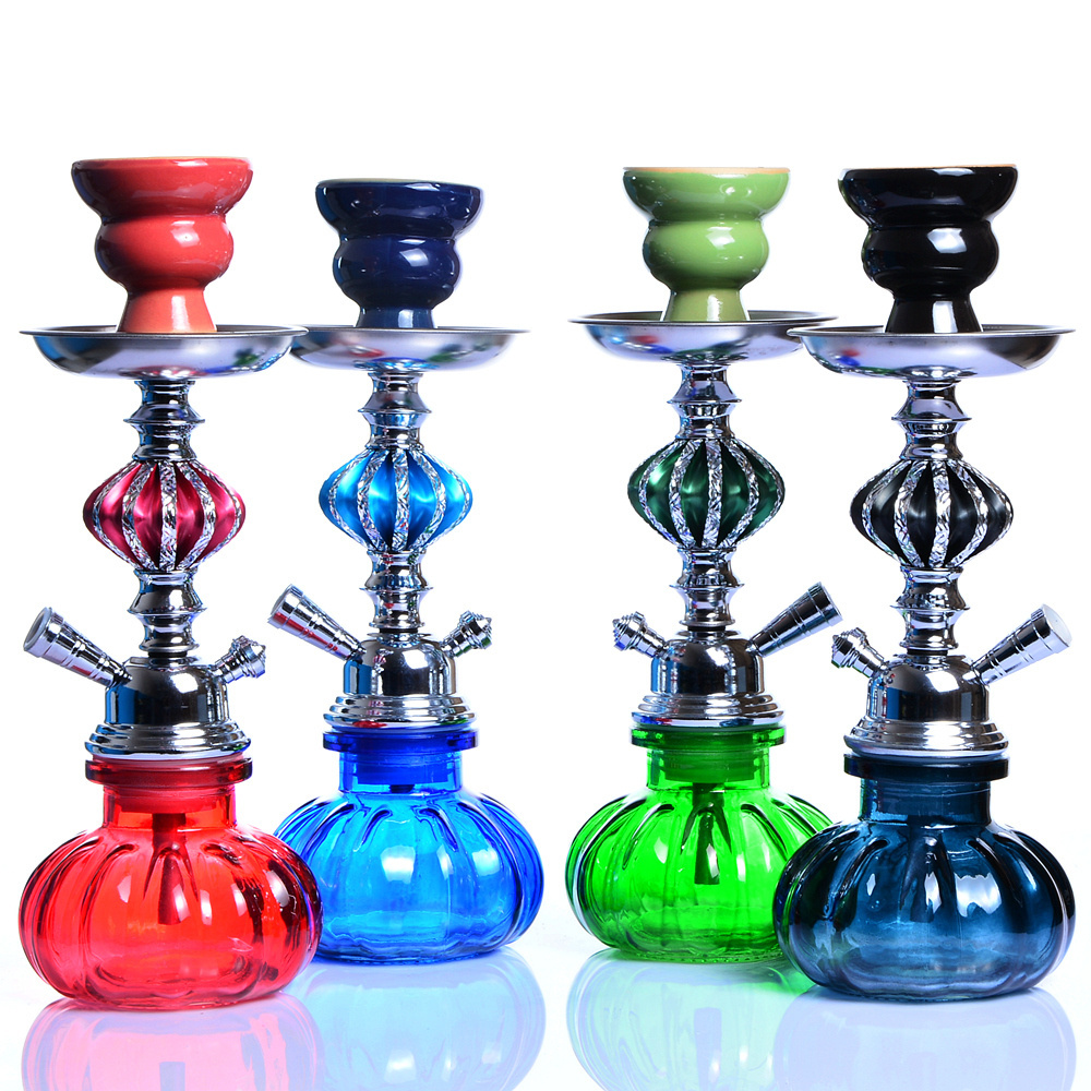 Portable Travel Hookah Small Shisha Pipe Set Narguile Chicha Pipa with Hose Bowl Tongs Charcoal Tray Smoke Accessories