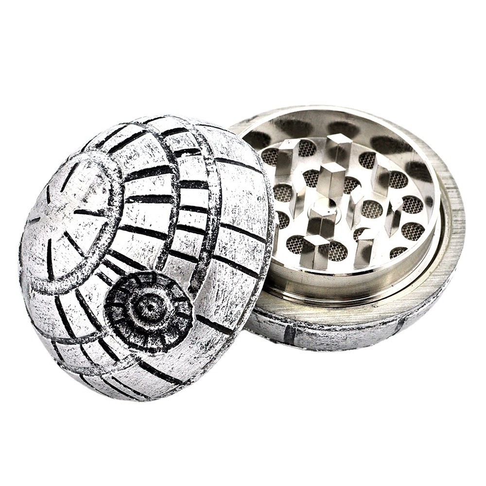 Wholesale Star Ball Planet Three-Layer Round Herb Grinder With Gift Box Packaging 55mm Resin Ball Mill Tobacco Grinder