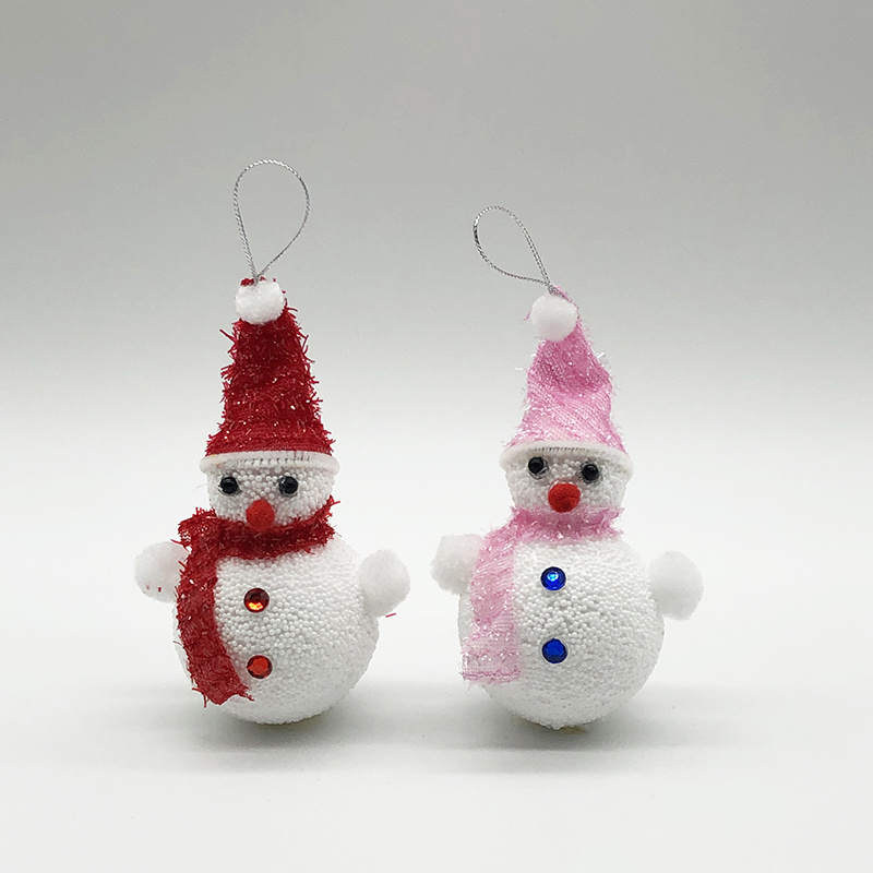 Wholesale Party Home  Xmas Table Decor Set Hanging foam Snowman  bow Christmas Tree Ornaments Festival decor