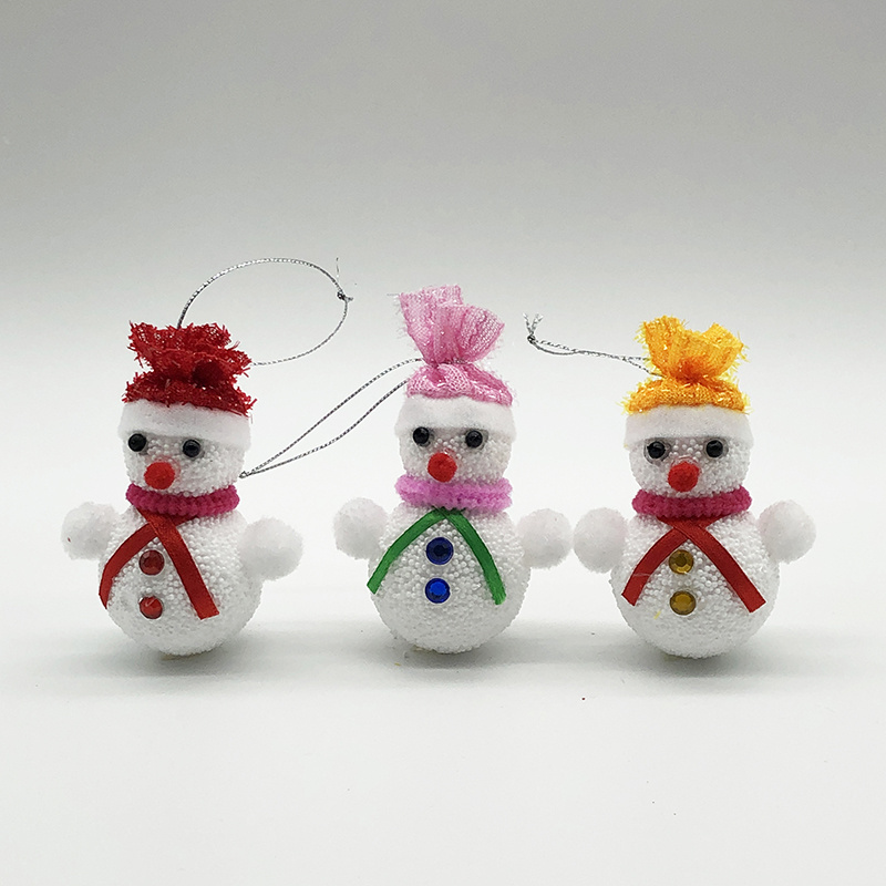 Wholesale Party Home  Xmas Table Decor Set Hanging foam Snowman  bow Christmas Tree Ornaments Festival decor