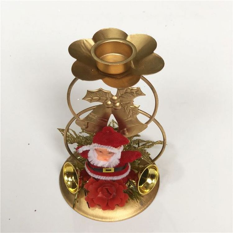 wholesale elegant golden brass etched hot rotary metal christmas candle