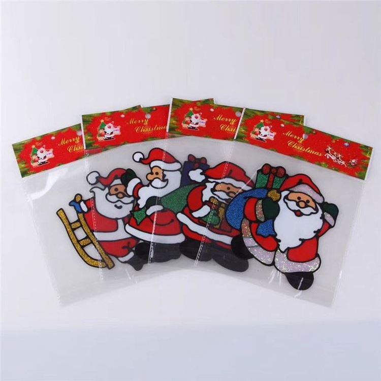 Santa Claus Newest Wall Stickers New Year Christmas Wall Decals Diy Window Waterproof Removable Stickers