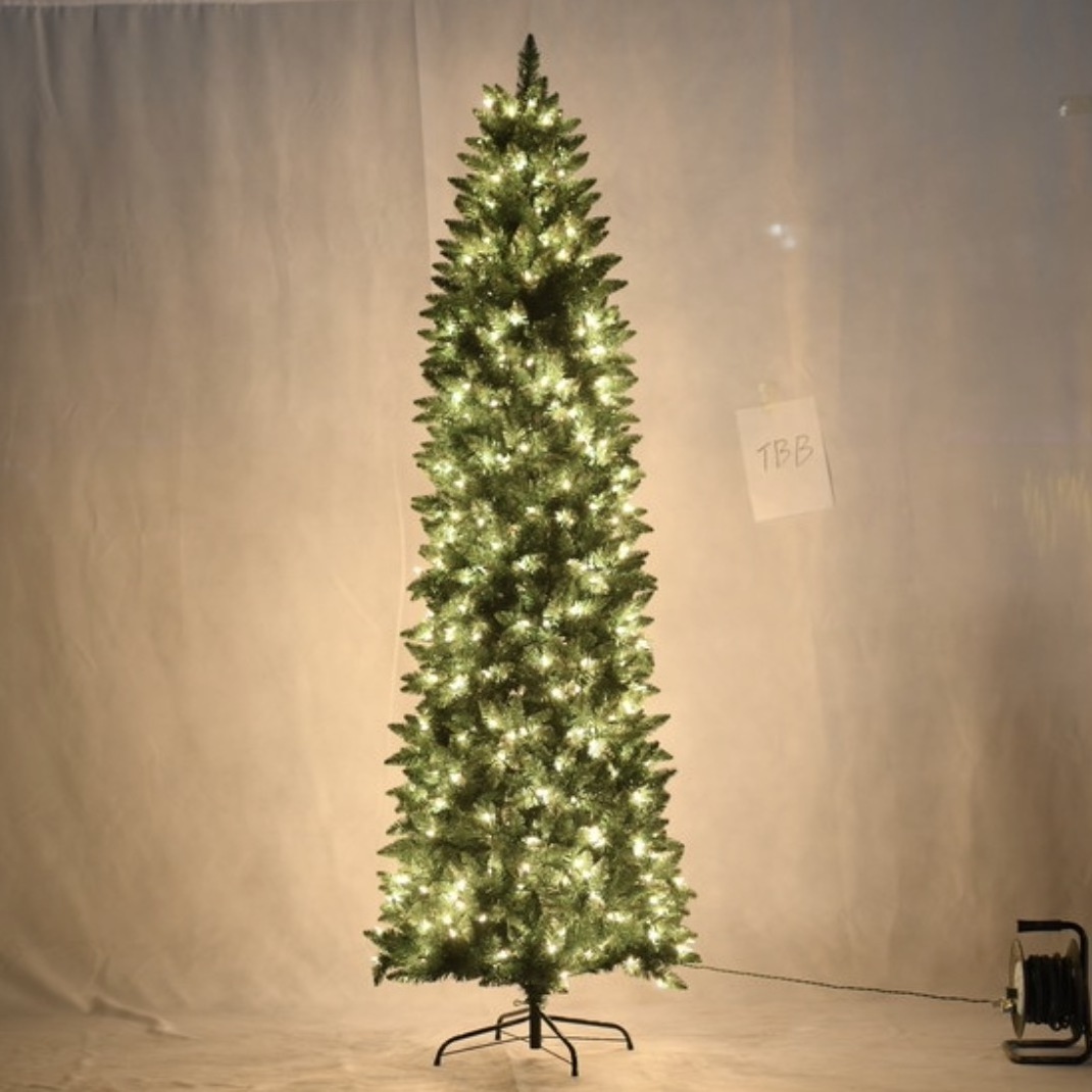 2023 home decoration 7ft artificial pencil slim christmas tree