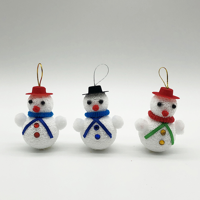 Wholesale Party Home  Xmas Table Decor Set Hanging foam Snowman  bow Christmas Tree Ornaments Festival decor