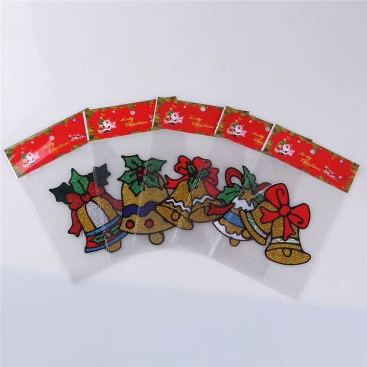 Promotional Gift Decoration Waterproof Christmas Window Jelly Stickers