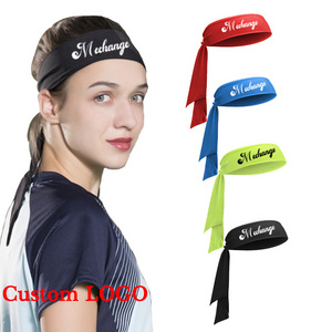 low moq Custom logo headbands Quick Dry Wicking Polyester headtie Head Tie sports Headband