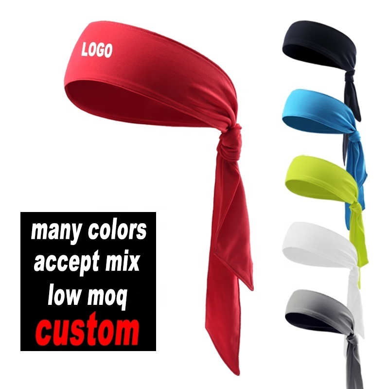 Custom logo headbands headtie comfortable fabric Hair Cool  Head Tie sports Headband for men