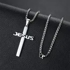 Hot-sale Personality Christian Jesus Cross Pendant Necklace Wholesale Stainless Steel Cross Necklace For Men