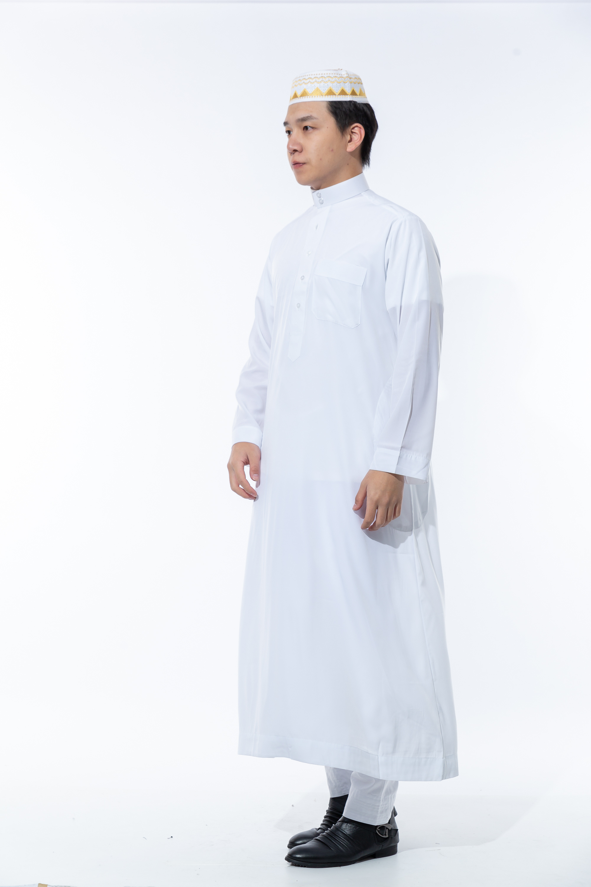 muslim men clothing islamic Traditional  Quality Abaya Dubai Robe Islamic Man Dresses Arabia Saudi Moroccan Kaftan Thobe for Men