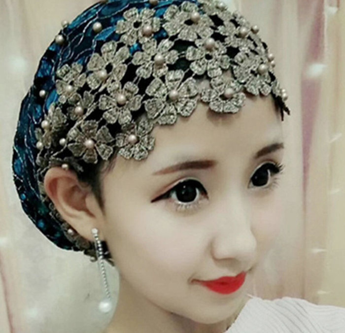 2022 New design Hair Accessories Lady Big Flower India Women Hijabs Muslim Islamic Turban Hat