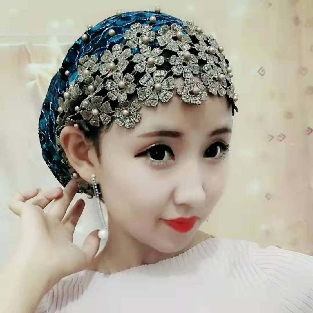 2022 New design Hair Accessories Lady Big Flower India Women Hijabs Muslim Islamic Turban Hat