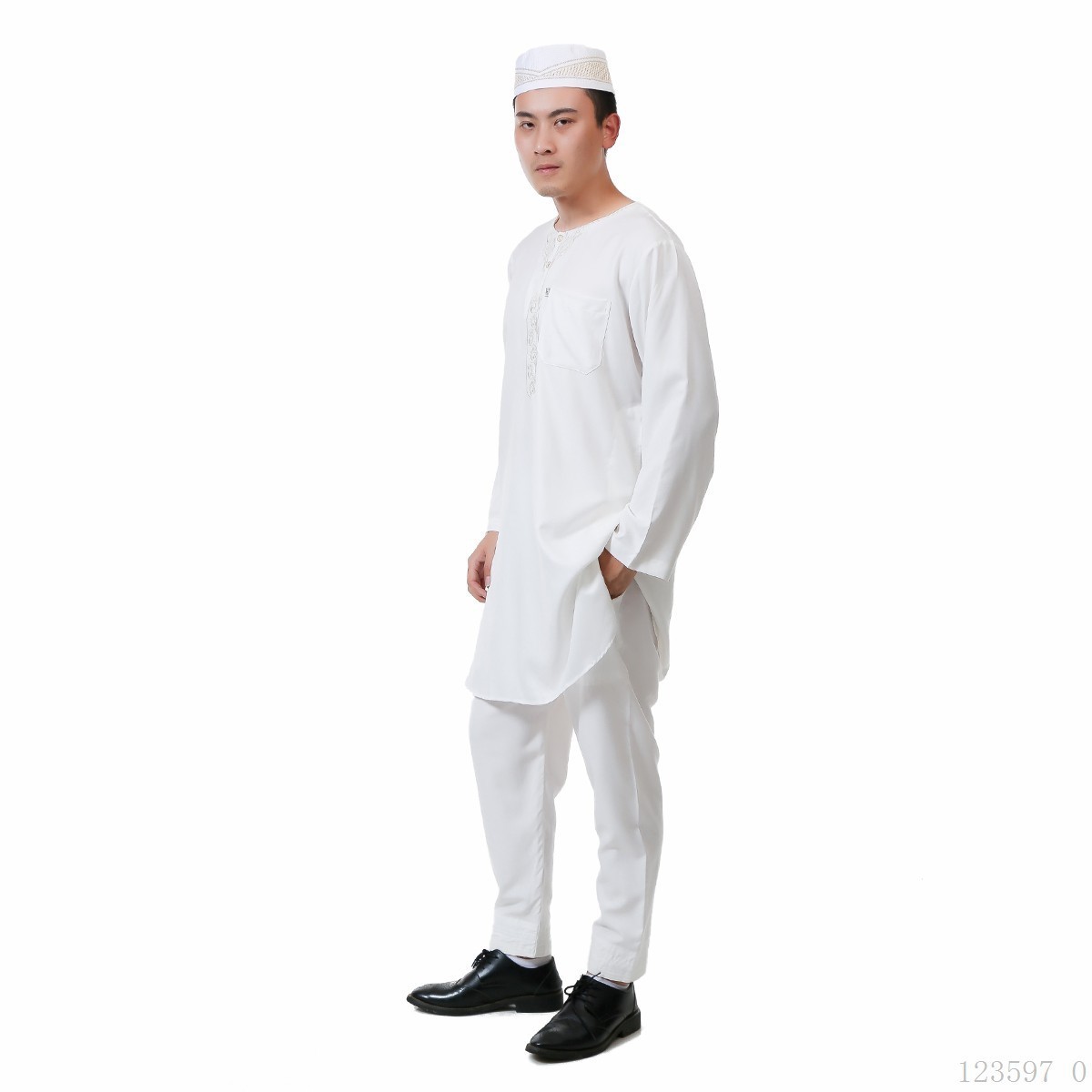 2022 Islamic Clothing Dubai Saudi Kuwait Thobe For Men Daffah Thobe Islamic Clothing Men Muslim Haramain  islamic clothing