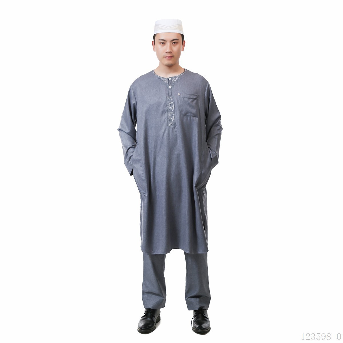 2022 Islamic Clothing Dubai Saudi Kuwait Thobe For Men Daffah Thobe Islamic Clothing Men Muslim Haramain  islamic clothing