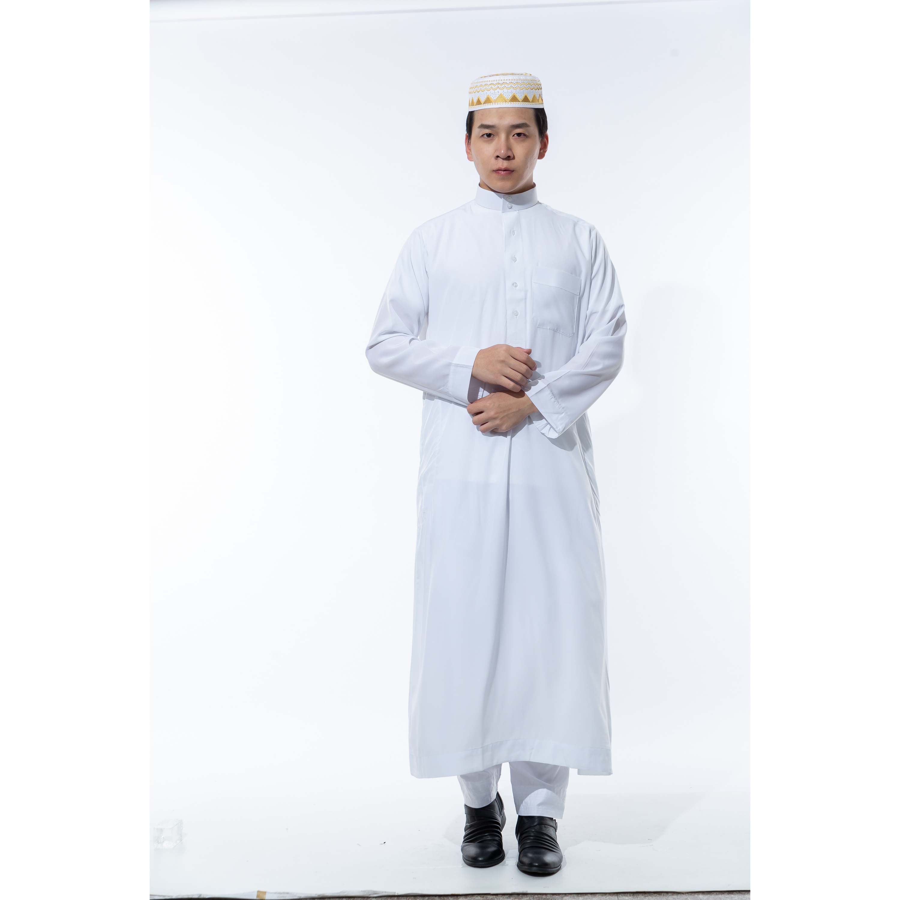 muslim men clothing islamic Traditional  Quality Abaya Dubai Robe Islamic Man Dresses Arabia Saudi Moroccan Kaftan Thobe for Men