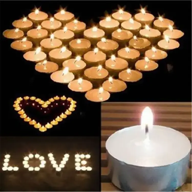 Wholesale Natural Tea light colorful tealight candles pillar candle tea set Christmas candle