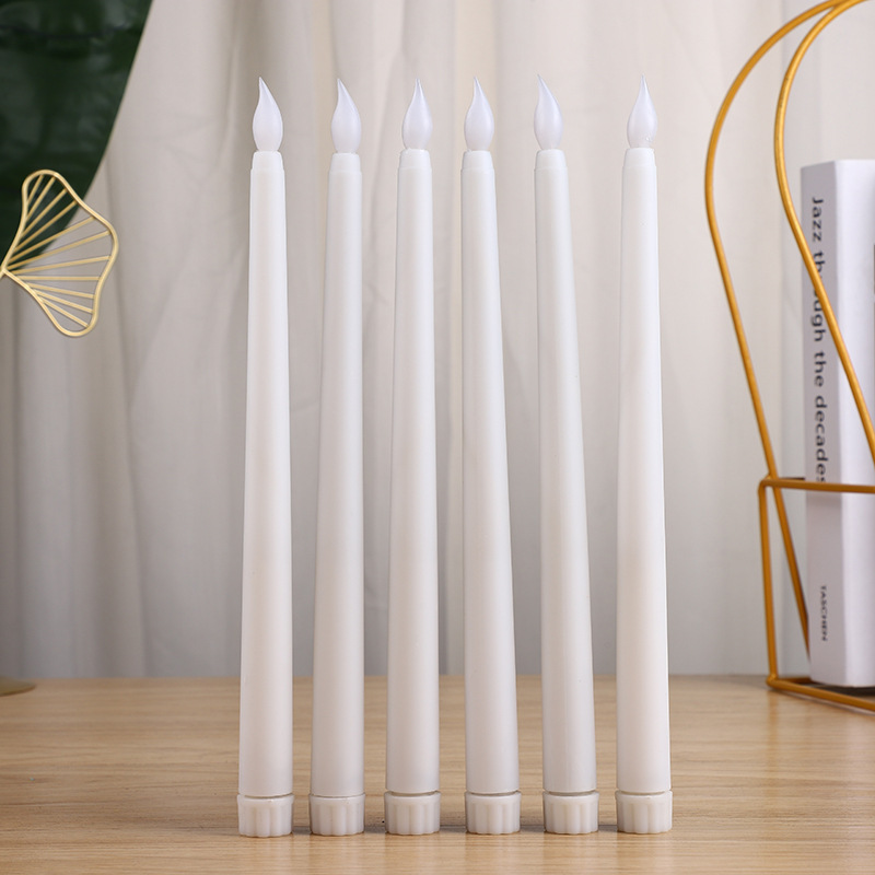 Flameless Taper Candles Flickering Battery Operated Realistic Electric LED Candle sticks Made of Plastic for Home Decor