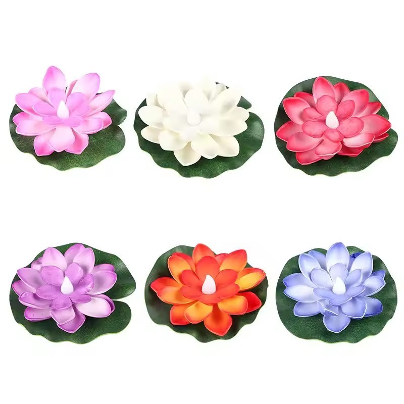 LED Artificial Lotus-shaped Colorful Changed Floating Flower lights