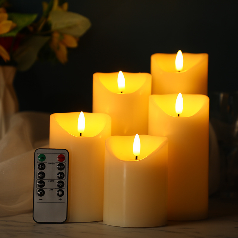 MZ wholesale flameless candles battery operated  Real Wax LED Flickering Candles with 10Key Remote Control and Timer