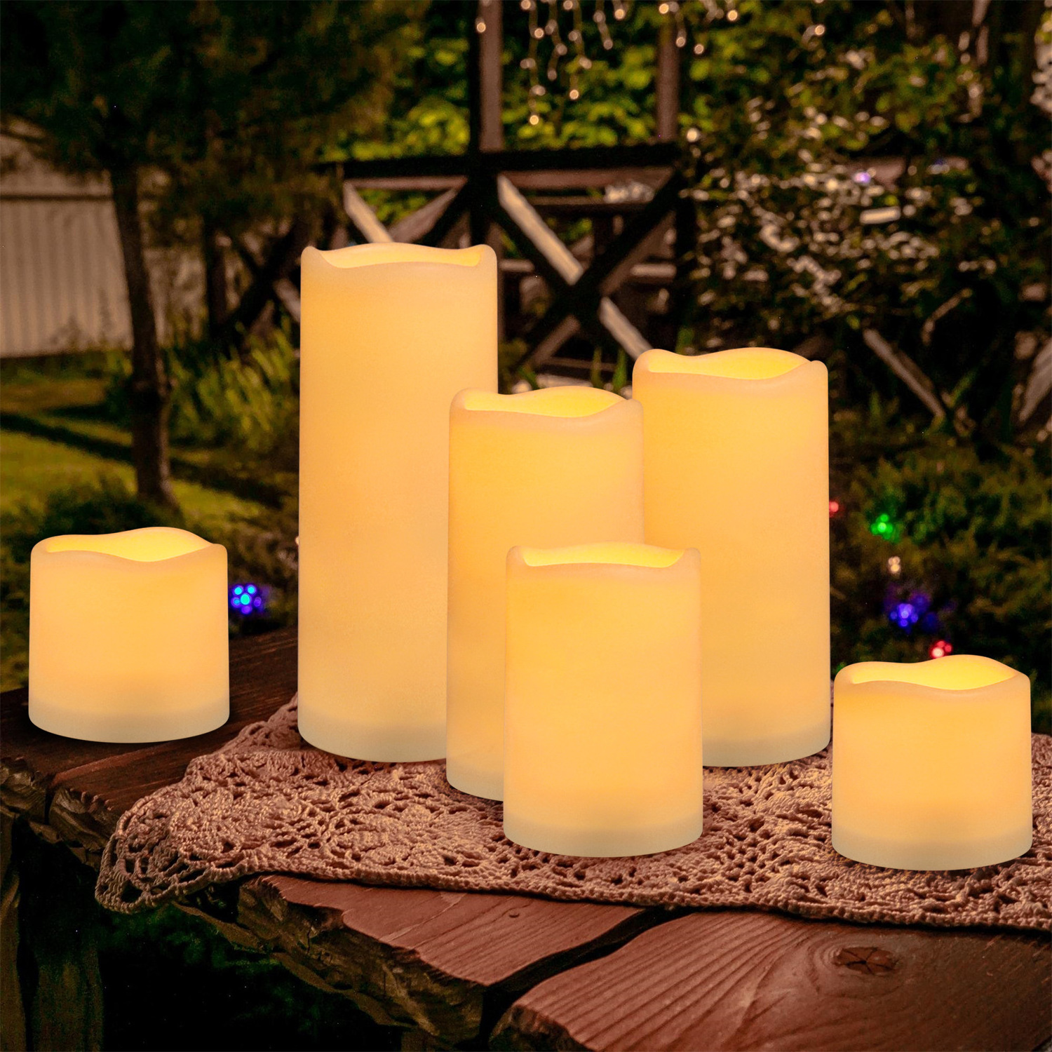 Outdoor Indoor Waterproof flickering 10keys Timer remote Candles Battery Operated Electric Led Candles for Home Wedding Decor