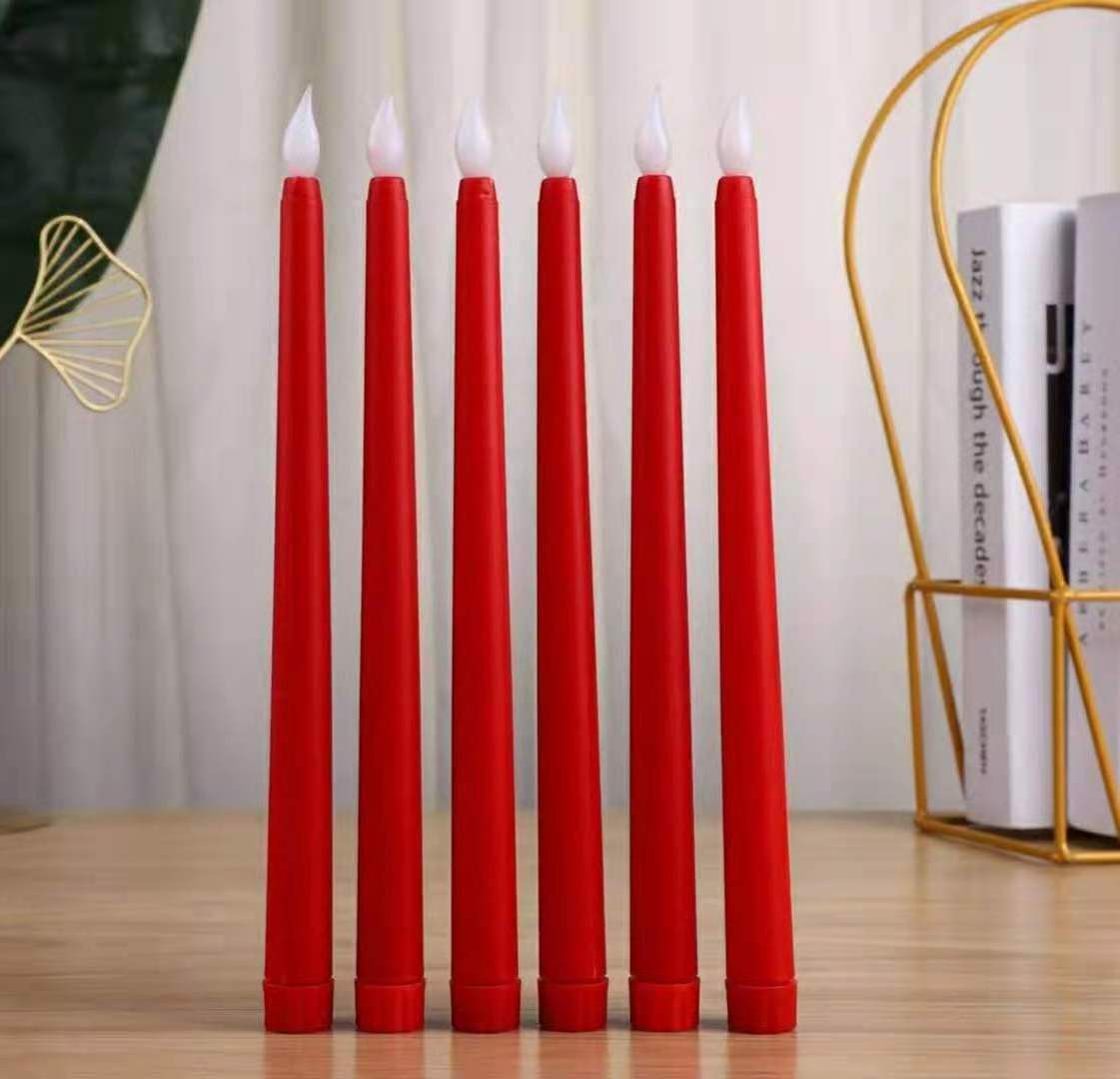 Flameless Taper Candles Flickering Battery Operated Realistic Electric LED Candle sticks Made of Plastic for Home Decor