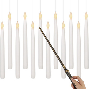 MZ factory wholesale12Pcs Flameless Candles with Magic Wand Remote halloween floating candles with remote