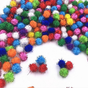 Wholesale Cute Pom poms DIY Craft Sparkle Glitter Pompom for Party Decoration