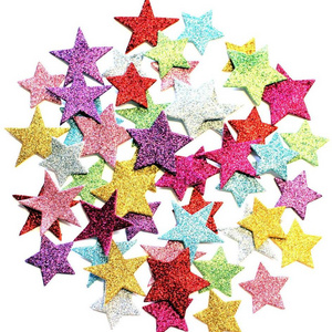 EVA Foam Glitter Stars Self Adhesive Foam Shapes Craft Star Sticker Colours 100