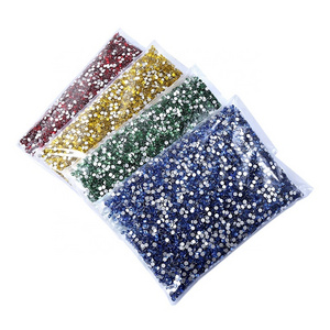 Wholesale Bulk Flat back Glass Rhinestone  non Hot fix Bling Rhinestones for Nails Art Craft Jewels Accessories