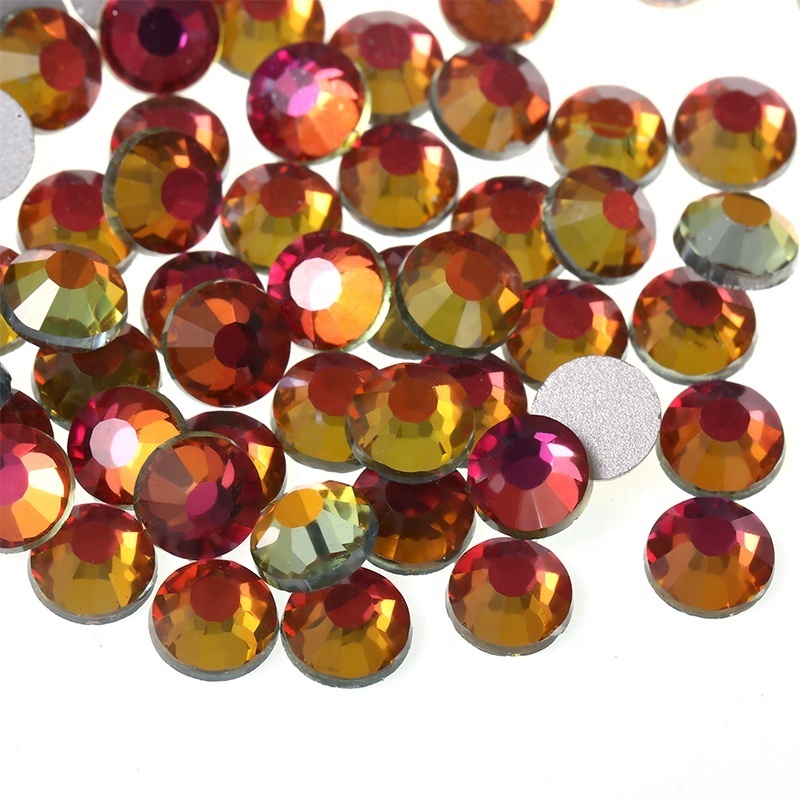 CHEMYML Brand Glass Rhinestones wholesale Flatback glue on Rhinestone for DIY round rhinestone crystal crafts Decoration