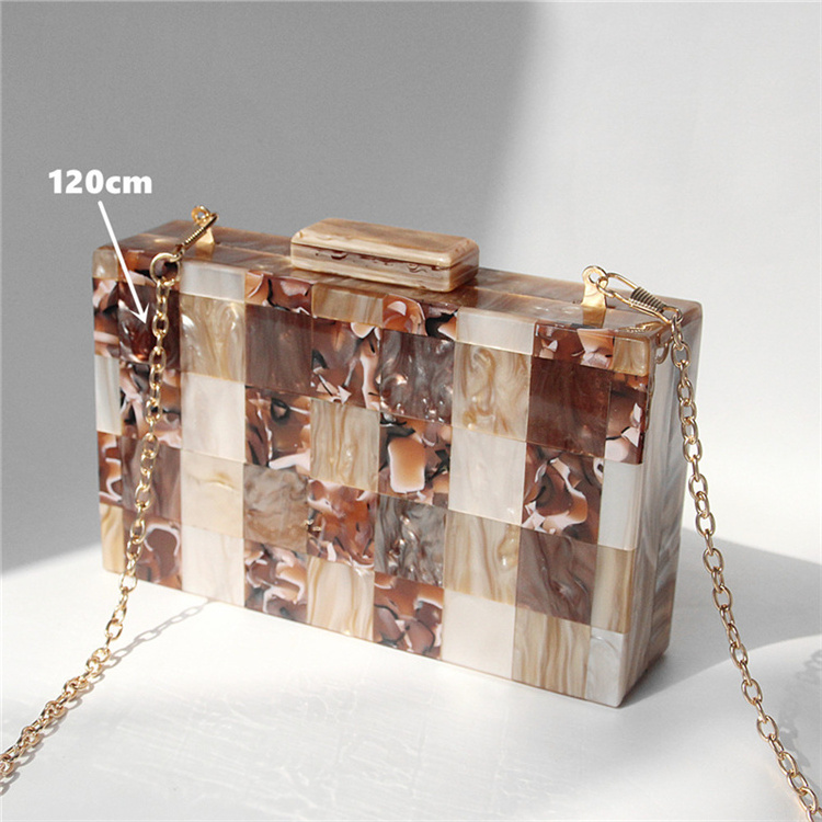 acrylic box transparent shoulder manufactured clutch evening gift bag for ladies