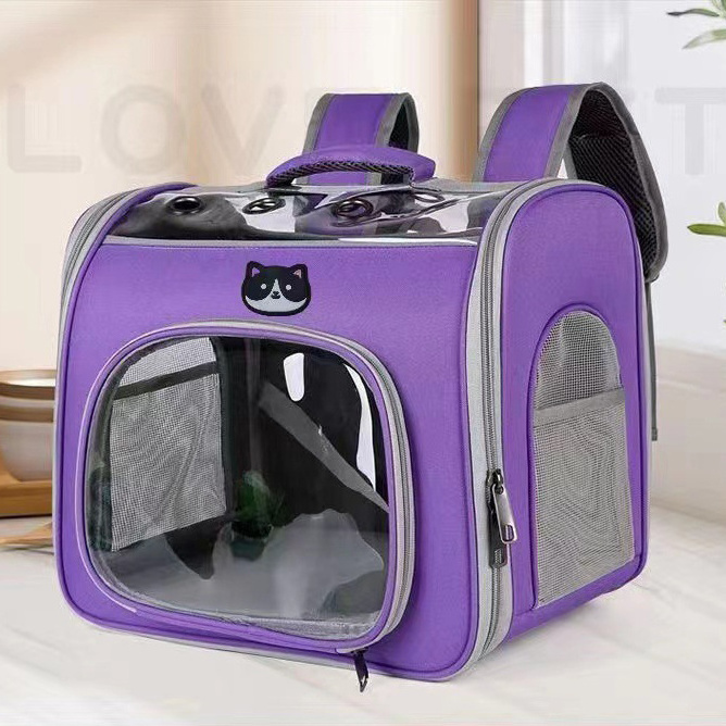 Wholesale New Solid Color Pet Bag Casual Trend Dog Bag Large Capacity Breathable Cat Backpack NE1166