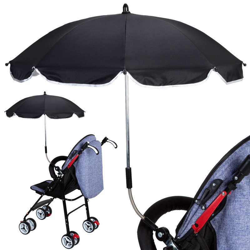 Outdoor Flexible Umbrella Holder Push Cart Stand Portable Golf Chair Umbrella Baby Trolley Stroller Umbrella