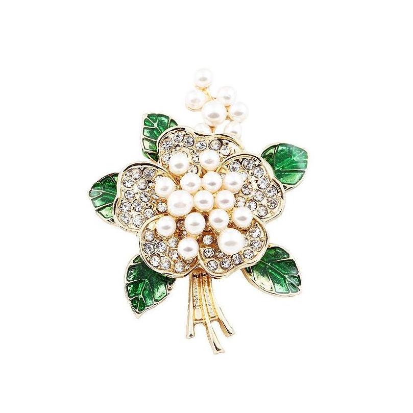 Brooches Women Crown Accessories Hijab Lapel Enamel Fabric Decorative Baby Woman Synthetic Ruby Mystery Setting Van Cliff Brooch