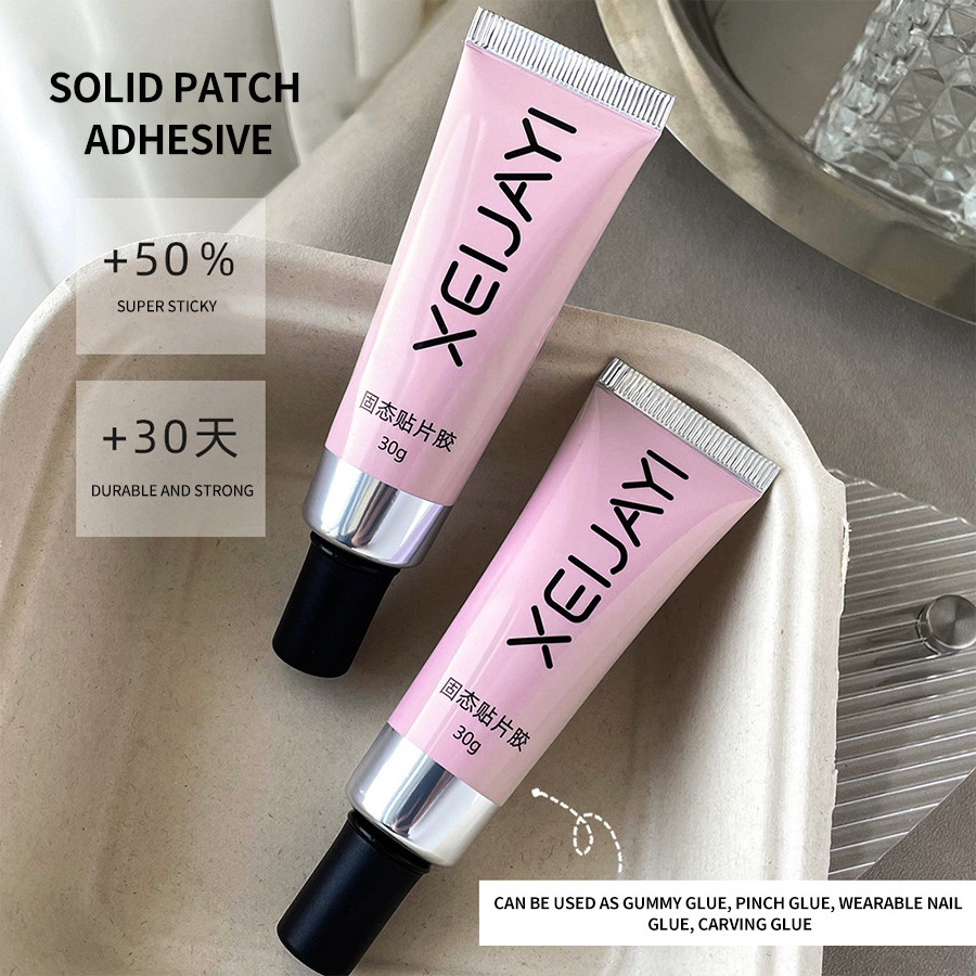 XEIJAYI New Upgraded Formula 30g Solid Nail Tips Gel Long Lasting Super Strong Adhesive Nail Glue Gel for Press on Nails