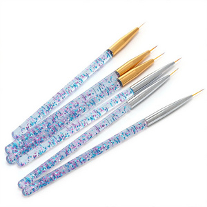 French Stripe Nail Art Liner Brush Set 3D Tips Line Stripes Drawing Pen UV Gel Brushes Painting Pen Manicure Tools