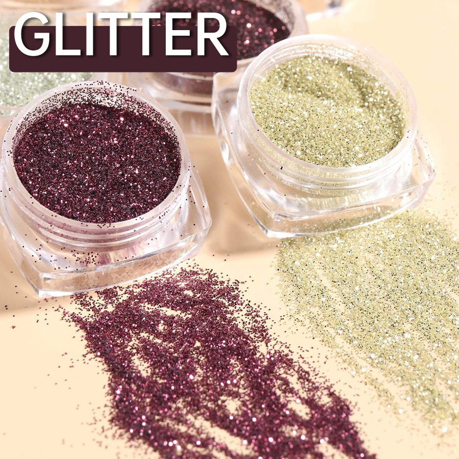 Nail Powder 6Pcs/Set Magic Mirror Gold Silver Decor Rubbing Glitter Pigment Flakes Manicure Accessories