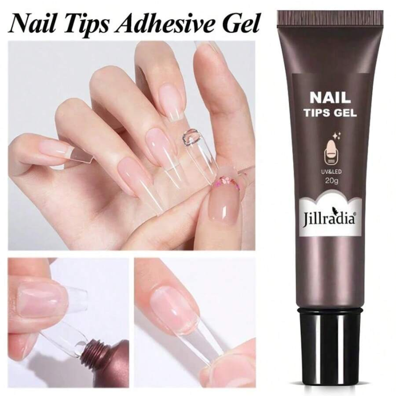 2pcs/Set Nail Solid State Rhinestone Glue Soak Off UV Super Strong Glue Gel Acrylic Press On Nails Tips for Gel Jelly Tips