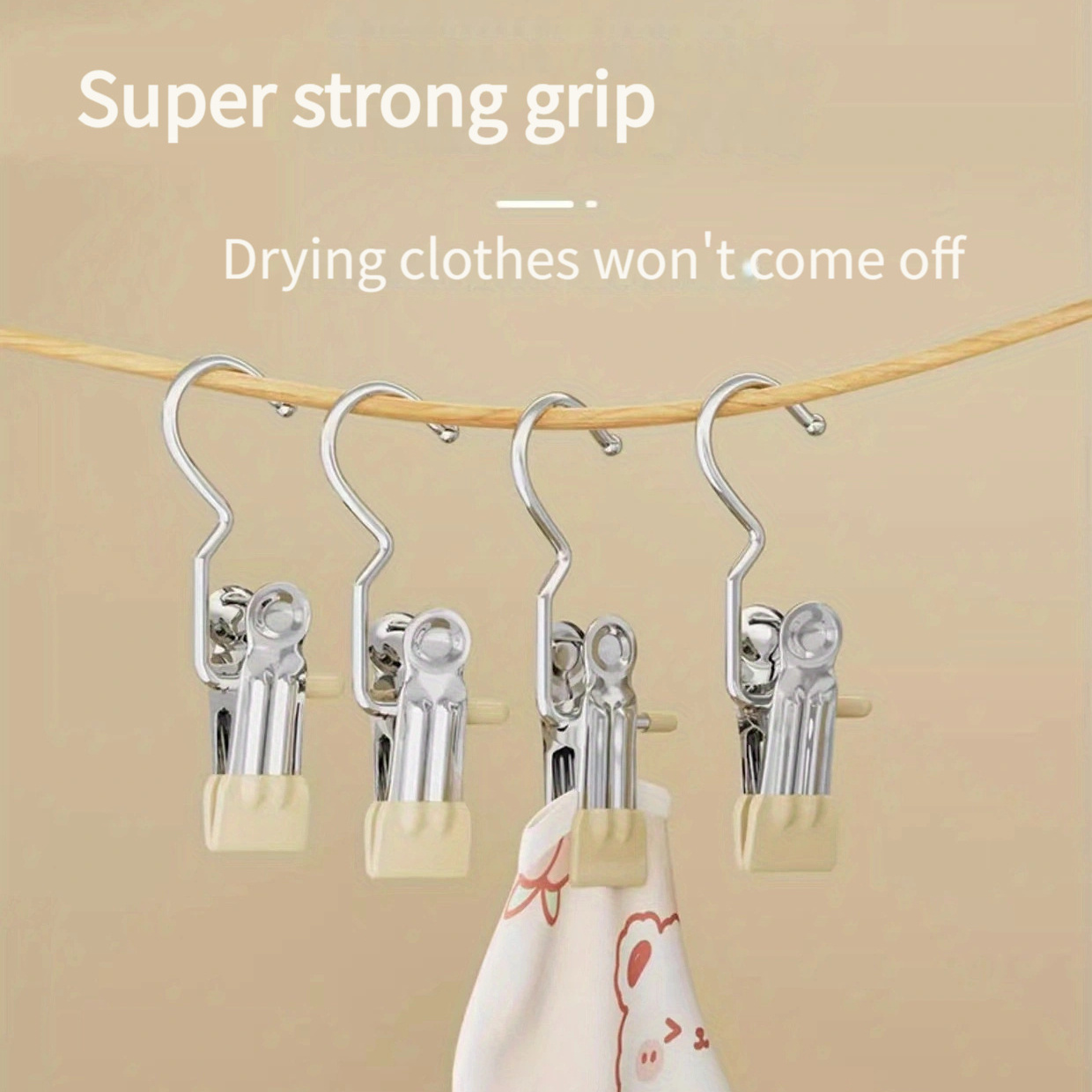 clothing peg clothespin household stainless steel multifunctional clothespin with hooks skirt pants clip hanger clothing clip