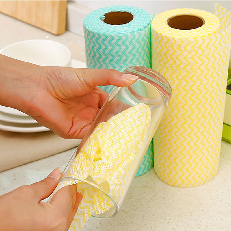 Direct Selling Wavy Grain Disposable Dish Cloth Absorb Water Oil Non Woven Disposable Cleaning Cloth