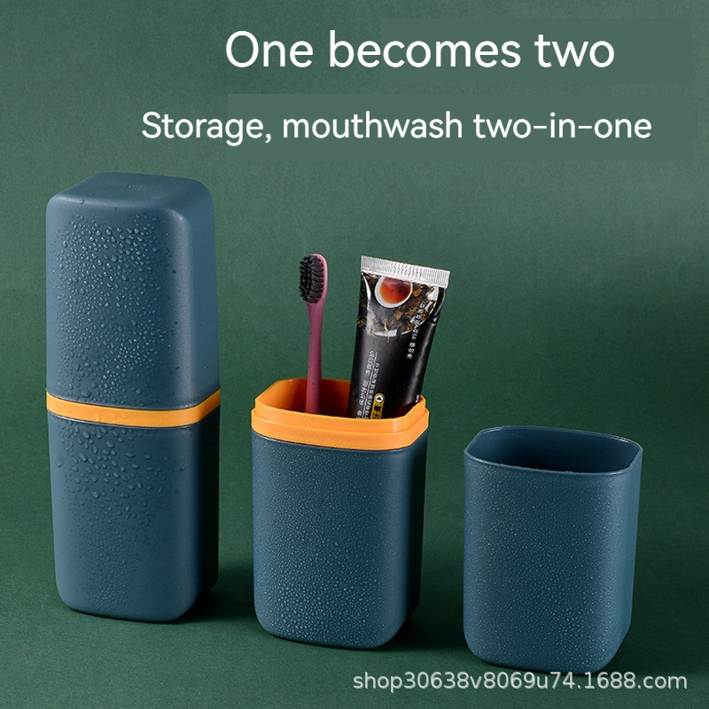 New travel toiletry cup Portable dental cup toothbrush storage Dental kit box Simple dormitory set dental jar